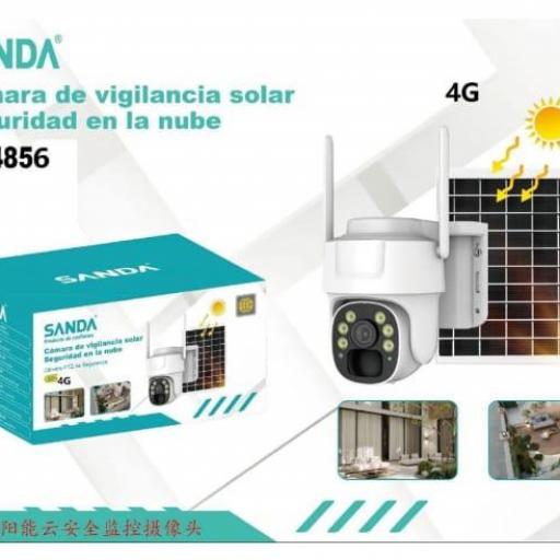 Cámara de vigilancia de carga solar 4G Sanda 4856