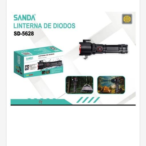 Linterna de diodos recargable Sanda 5628