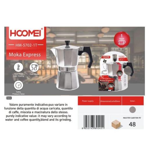 Cafetera de 1 taza Hoomei 5702 1T