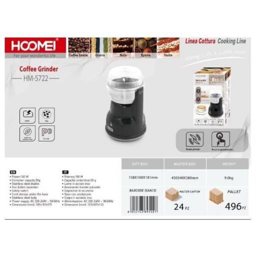 Molinillo de café eléctrico Hoomei 5722