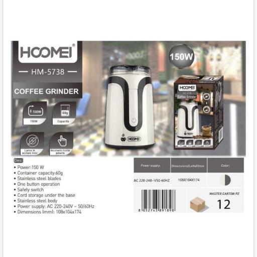 Molinilo de café eléctrico Hoomei 5738