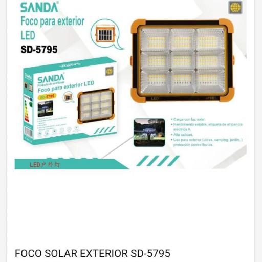Foco led para exterior Sanda 5795 de carga solar  [0]