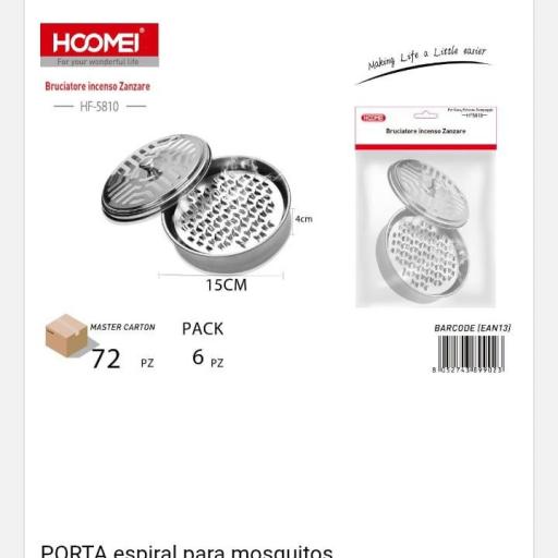 Quemador de incienso antimosquitos Hoomei 5810