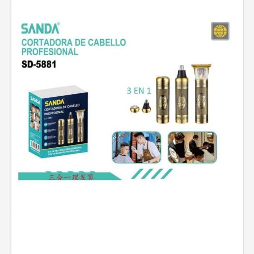 Afeitadora profesional 3 cabezales intercambiables Sanda 5881