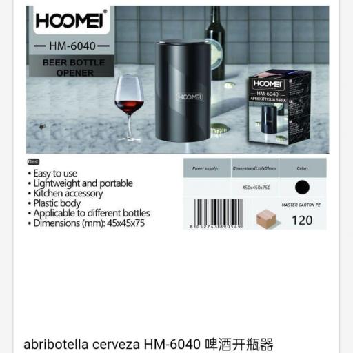 Abridor electrónico de botellas Hoomei 6040  [0]