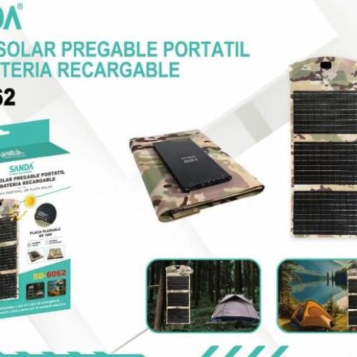 Panel solar Sanda 6062 portátil con batería recargable