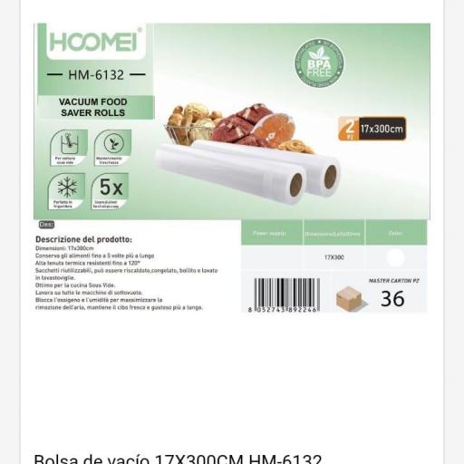 Bolsa de vacío Hoomei 6132.pack 2 piezas 