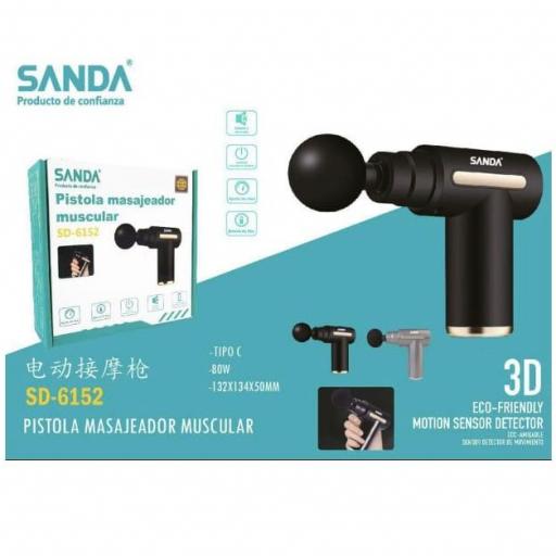 Pistola de masaje recargable Sanda 6152