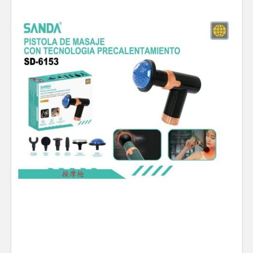 Pistola de masaje electrónica con tecnología de precalentamiento 6153