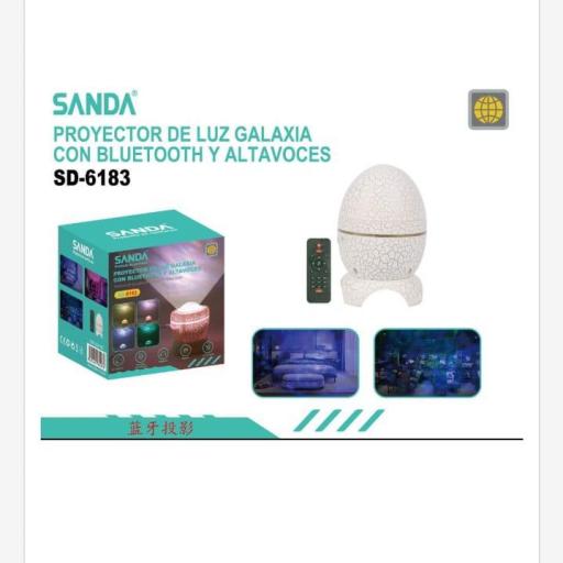 Proyector de luz estrellas y galaxias Sanda 6183 conmando remoto