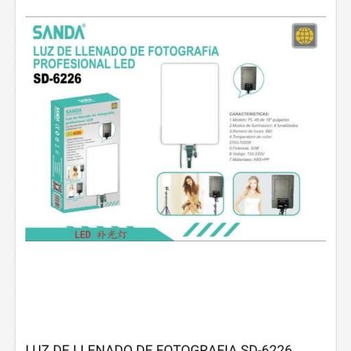 Panel de luz para fotografía o contenido 6226