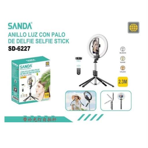 Aro led con trípode y mando remoto Sanda 6227