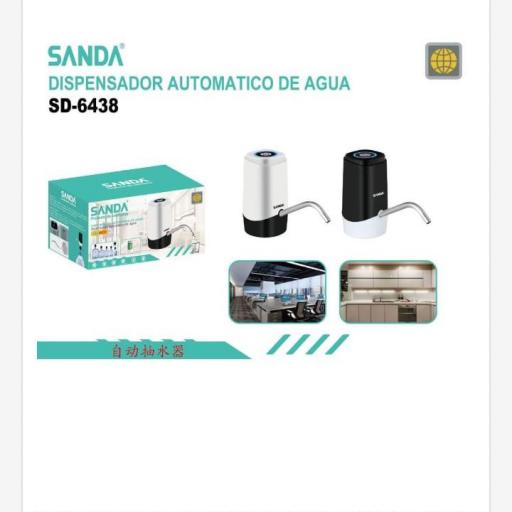 Dispensador de agua automático recargable por USB para garrafas.Precio unidad.Sanda 6438