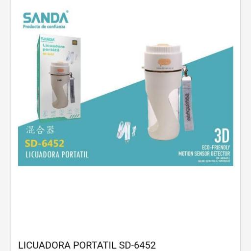 Batidora portátil recargable Sanda 6452