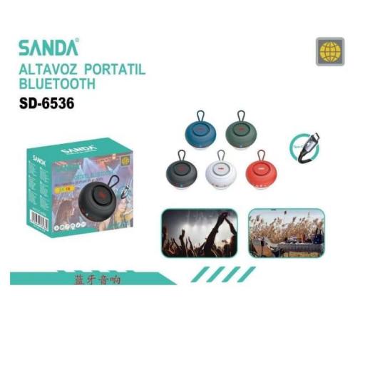 Mini altavoz portátil recargable bluetooth.Precio unidad.Sanda 6536