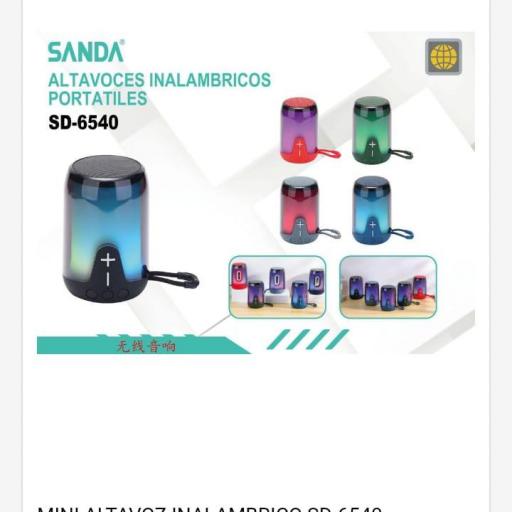 Mini altavoz portátil recargable Sanda 6540 