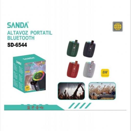 Altavoz portátil recargable bluetooth Sanda 6544.Precio unidad  [0]