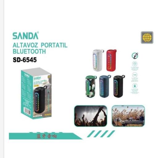Altavoz portátil recargable bluetooth SK-18 Sanda 6545.Precio unidad 
