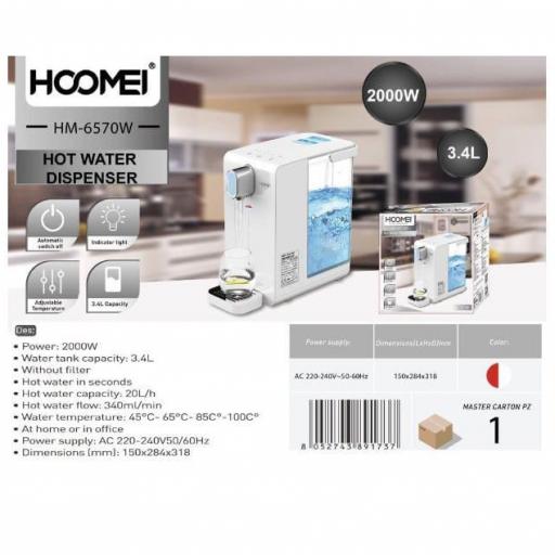 Dispensador eléctrico de agua caliente Hoomei 6570W  [0]