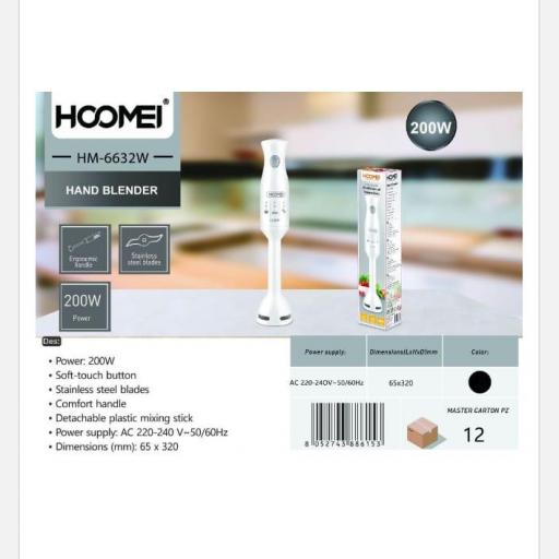 Batidora de mano Hoomei 6632W