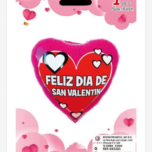 Globo "Feliz Día de San Valentín"! 