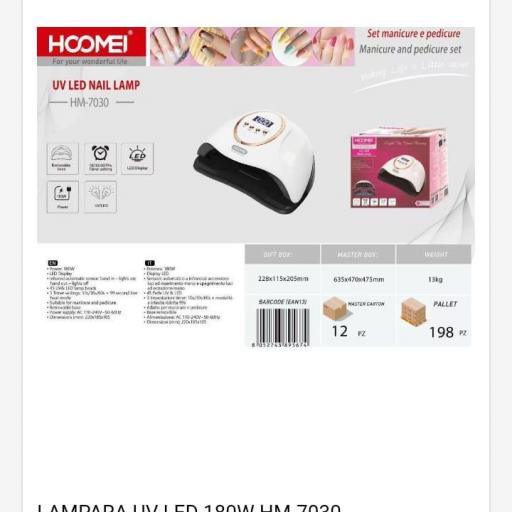 Lámpara manicura UV LED Hoomei 7030