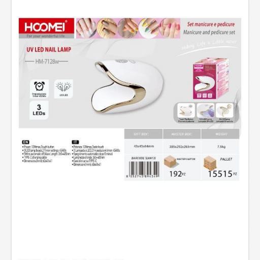 Mini lámpara portátil UV manicura Hoomei 7128