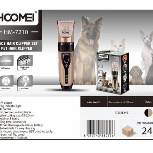 Rapadora recargable para mascotas Hoomei 7210