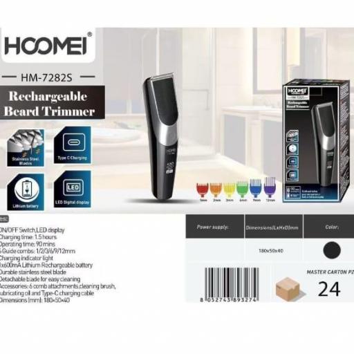 Afeitadora portátil recargable para barba Hoomei 7942G
