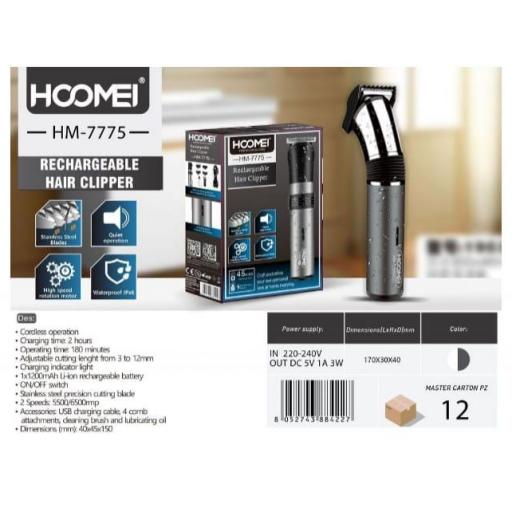 Rapadora y afeitadora corporal resistente al agua Hoomei 7775