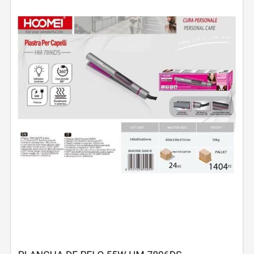 Plancha para cabello Hoomei 7896DS