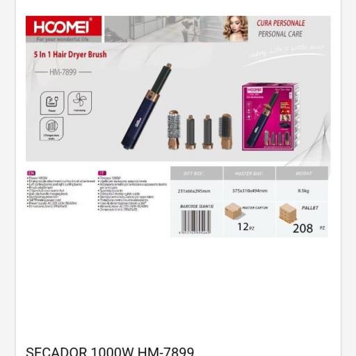 Secador de pelo 5 en 1 Hoomei 7899