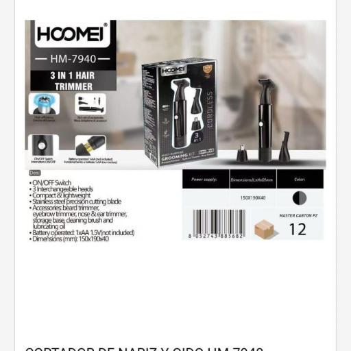 Afeitador 3 en 1 para vello facial Hoomei 7940