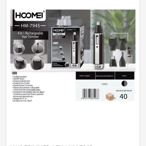 Afeitador 4 en 1 para vello facial Hoomei 7945