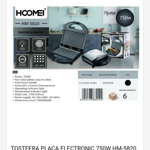 Tostadora eléctrica Hoomei 5820  [0]