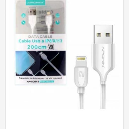 Cable USB compatible Iphone X8/X/i13 Modelo 80044