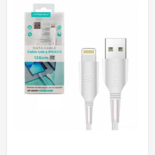 Cable USB Lightning compatible Iphone X8/X/i13 Modelo 80099