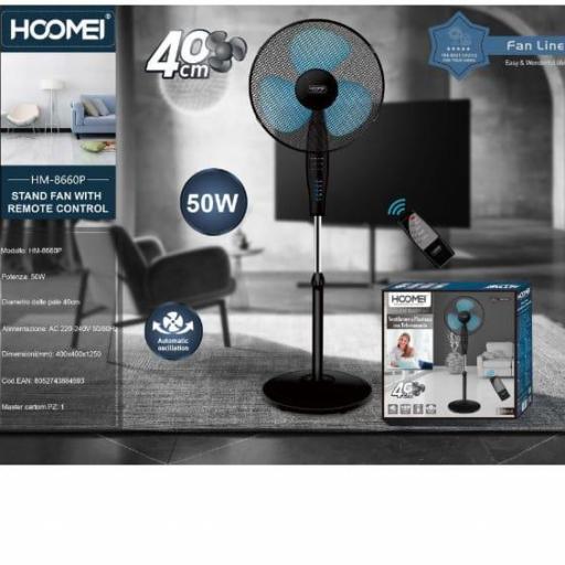 Ventilador plano de pie con mando a distancia Hoomei 8660P [0]