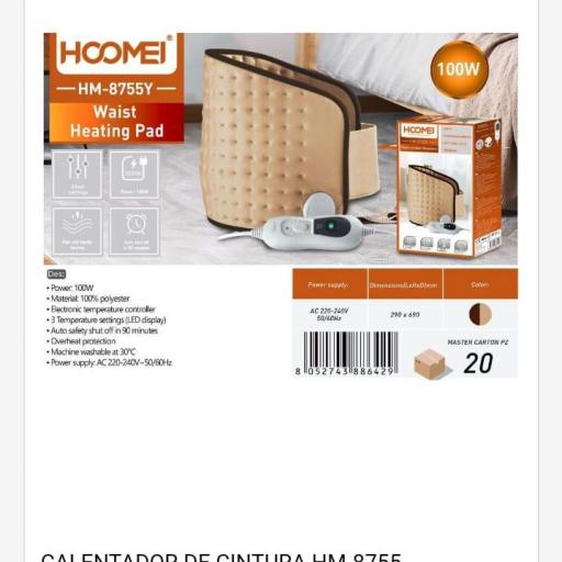 Calentador de cintura eléctrico Hoomei 8755Y 