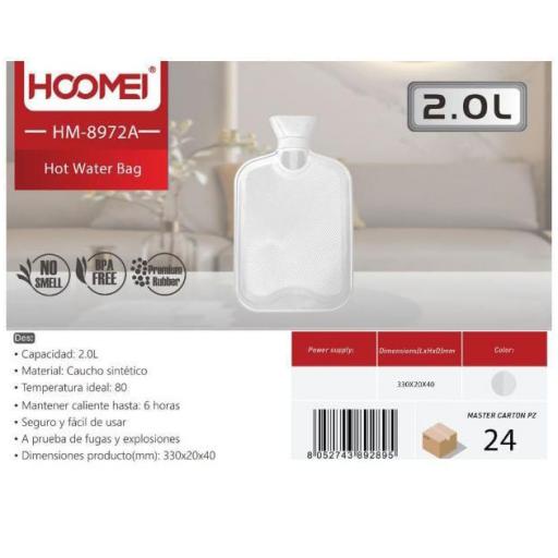 Hoomei 8972 Bolsa de agua caliente 2 litros.Precio unidad  [1]