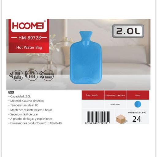 Hoomei 8972 Bolsa de agua caliente 2 litros.Precio unidad  [2]