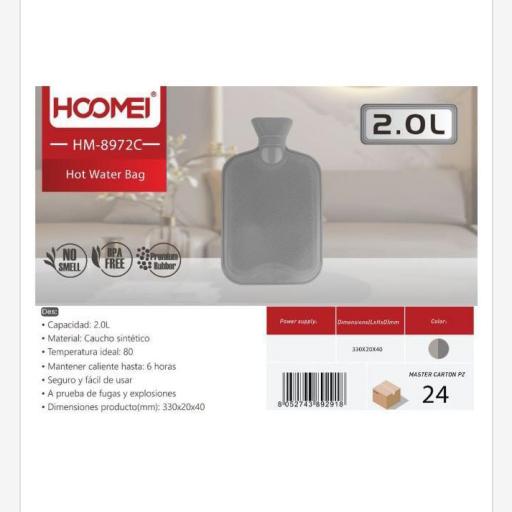 Hoomei 8972 Bolsa de agua caliente 2 litros.Precio unidad  [3]