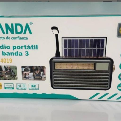 Radio bluetooth de carga solar Sanda 4019