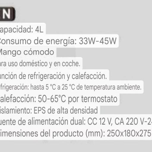 Hoomei Mini nevera portátil 6548W. Función refrigeración o calefacción  [2]