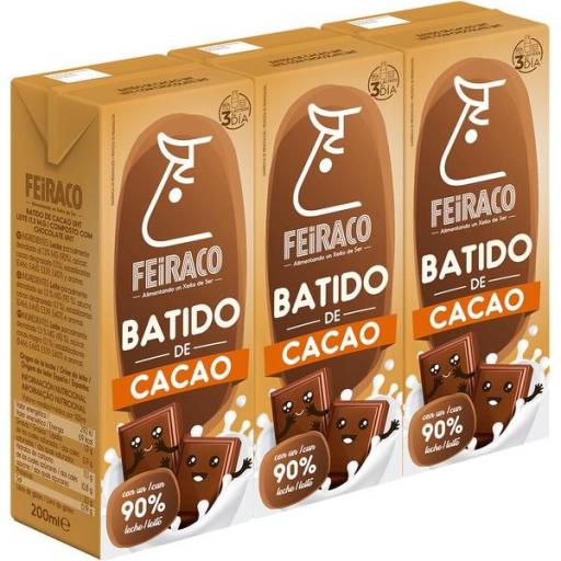 Batido de chocolate pack 3 briks 200 ml