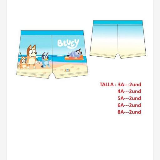 Boxer baño infantil "Bluey".Precio unidad 