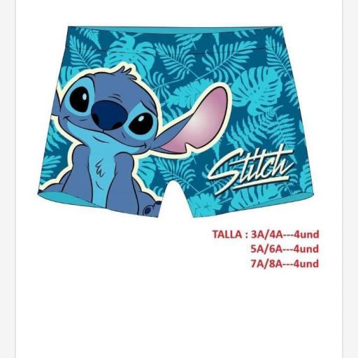Boxer baño infantil "Stitch".Precio unidad 