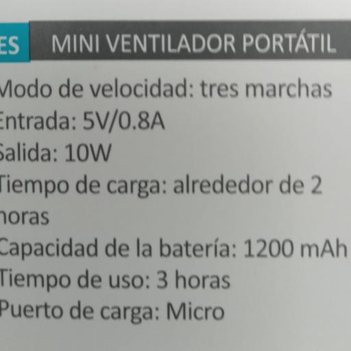 Mini ventilador portátil recargable por USB GL69360 [1]