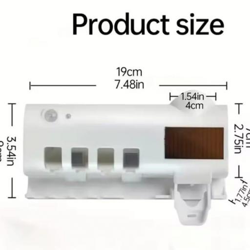 Organizador de cepillos de dientes con esterilizador UV  [1]