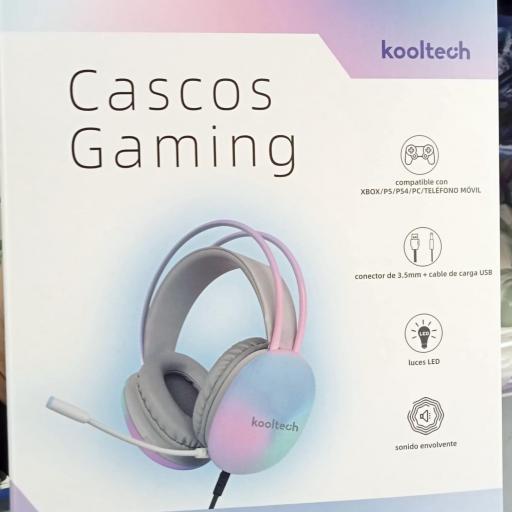 Auriculares gamer con cable y micrófono Kooltech compatibles PS5/Xbox/PC/PS4 y Móviles  [1]